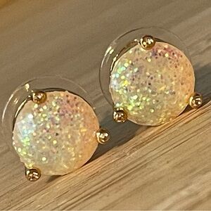 Kate Spade Glitter Round Opaque Earrings